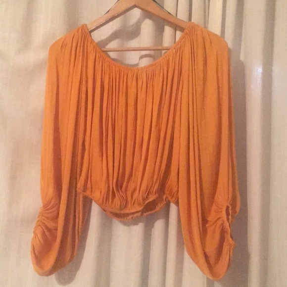 F21 Tumeric Peasant Blouse - Picture 5 of 5